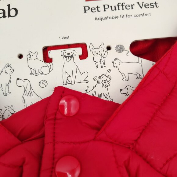 Pet Puffer Vest Size Small Cuddle Collab Red Cat Shih Tzu Bichon Frise Kitty - Picture 5 of 12